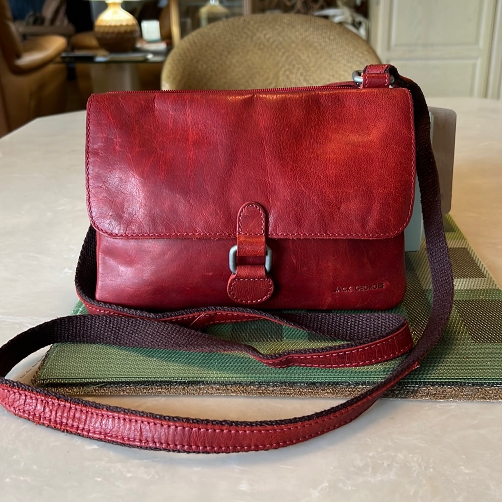 Jack George Leather Crossbody Bag
